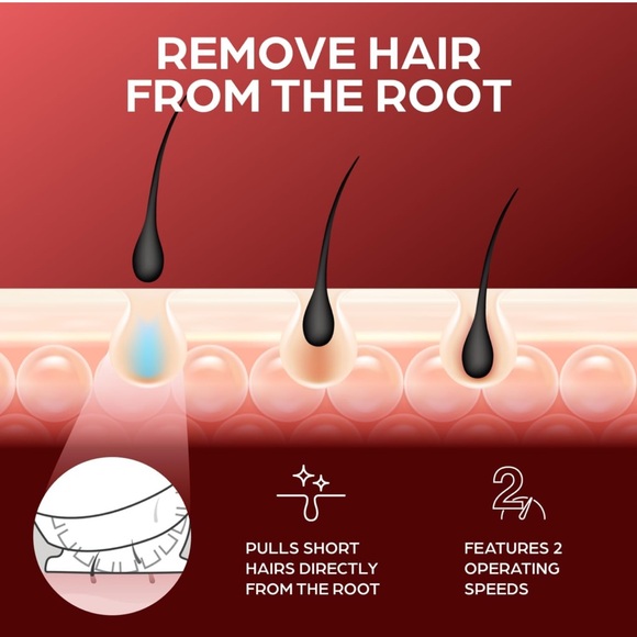 Epilady Rechargeable Epilator in Red and White - Picture 5 of 6